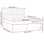 Boxspringbett mit Matratze und LED dunkelblauem Samt 160x200 cm von , Betten und Lattenroste - Ref: Foro24-3136255, Preis: 54...