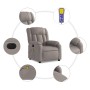 Sillón reclinable de masaje eléctrico tela gris taupe en Sillones | Comprar online en Foru.es
