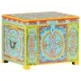 Caja almacenaje pintada a mano 50x40x40 cm madera mango maciza de , Cestas para almacenaje - Ref: Foro24-323540, Precio: 156,...
