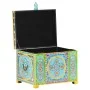 Caja almacenaje pintada a mano 50x40x40 cm madera mango maciza de , Cestas para almacenaje - Ref: Foro24-323540, Precio: 156,...