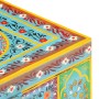 Caja almacenaje pintada a mano 50x40x40 cm madera mango maciza de , Cestas para almacenaje - Ref: Foro24-323540, Precio: 160,...