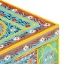 Caja almacenaje pintada a mano 50x40x40 cm madera mango maciza de , Cestas para almacenaje - Ref: Foro24-323540, Precio: 156,...