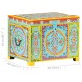 Caja almacenaje pintada a mano 50x40x40 cm madera mango maciza de , Cestas para almacenaje - Ref: Foro24-323540, Precio: 160,...