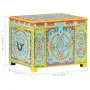 Caja almacenaje pintada a mano 50x40x40 cm madera mango maciza de , Cestas para almacenaje - Ref: Foro24-323540, Precio: 156,...