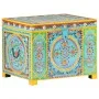 Caja almacenaje pintada a mano 50x40x40 cm madera mango maciza de , Cestas para almacenaje - Ref: Foro24-323540, Precio: 156,...
