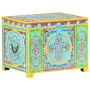 Caja almacenaje pintada a mano 50x40x40 cm madera mango maciza de , Cestas para almacenaje - Ref: Foro24-323540, Precio: 160,...
