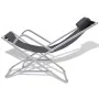 Reclining sun loungers 2 units black steel by vidaXL, Loungers - Ref: Foro24-42936, Price: 141,12 €, Discount: %