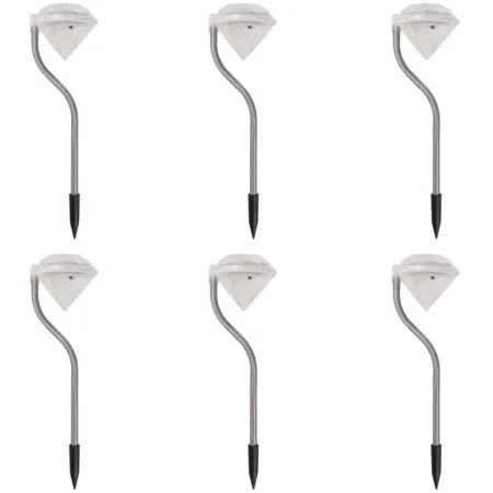 Lámparas LED solares para jardín 6 unidades 9x7,8x29,5 cm de , Iluminación de exterior - Ref: Foro24-42341, Precio: 20,96 €, ...