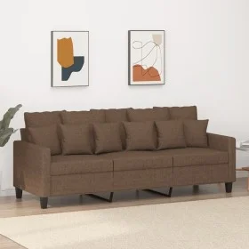 Sofá de 3 plazas de tela marrón 180 cm de , Sofás - Ref: Foro24-359278, Precio: 268,61 €, Descuento: %