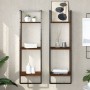 Estantería de pared 3 niveles madera marrón roble 30x25x100 cm de , Estantes y estanterías - Ref: Foro24-836307, Precio: 31,7...
