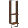 Estantería de pared 3 niveles madera marrón roble 30x25x100 cm de , Estantes y estanterías - Ref: Foro24-836307, Precio: 31,7...