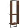 Estantería de pared 3 niveles madera marrón roble 30x25x100 cm de , Estantes y estanterías - Ref: Foro24-836307, Precio: 31,7...