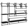 Estantes de pared con barras 6 pzas madera de ingeniería negro de , Estantes y estanterías - Ref: Foro24-836268, Precio: 59,0...