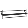 Estantes de pared con barras 6 pzas madera de ingeniería negro de , Estantes y estanterías - Ref: Foro24-836268, Precio: 58,3...