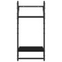 Estantes de pared con barras 6 pzas madera de ingeniería negro de , Estantes y estanterías - Ref: Foro24-836268, Precio: 59,0...