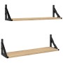 Estantes de pared 2 unidades roble Sonoma 60x15x15,5 cm de , Estantes y estanterías - Ref: Foro24-836324, Precio: 28,80 €, De...