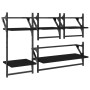 Estantes de pared con barras 4 pzas madera de ingeniería negro de , Estantes y estanterías - Ref: Foro24-836263, Precio: 36,9...