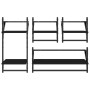 Estantes de pared con barras 4 pzas madera de ingeniería negro de , Estantes y estanterías - Ref: Foro24-836263, Precio: 36,9...
