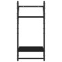 Estantes de pared con barras 4 pzas madera de ingeniería negro de , Estantes y estanterías - Ref: Foro24-836263, Precio: 36,9...