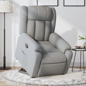 Sillón reclinable elevable de tela gris claro en Sillones | Comprar online en Foru.es