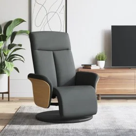 Sillón reclinable con reposapiés tela gris oscuro de , Sillones - Ref: Foro24-356522, Precio: 240,44 €, Descuento: %