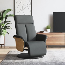 Sillón reclinable con reposapiés tela gris oscuro de , Sillones - Ref: Foro24-356522, Precio: 199,37 €, Descuento: %