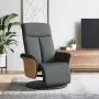 Sillón reclinable con reposapiés tela gris oscuro de , Sillones - Ref: Foro24-356522, Precio: 240,44 €, Descuento: %