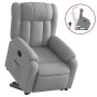 Sillón reclinable elevable de tela gris claro en Sillones | Comprar online en Foru.es