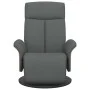Sillón reclinable con reposapiés tela gris oscuro de , Sillones - Ref: Foro24-356522, Precio: 240,44 €, Descuento: %