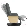 Sillón reclinable con reposapiés tela gris oscuro de , Sillones - Ref: Foro24-356522, Precio: 240,44 €, Descuento: %