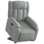 Sillón reclinable elevable de tela gris claro en Sillones | Comprar online en Foru.es