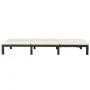Tumbona de jardín con cojín de ratán sintético negro de vidaXL, Tumbonas - Ref: Foro24-42846, Precio: 159,64 €, Descuento: %