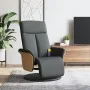 Sillón reclinable de masaje con reposapiés tela gris oscuro de , Sillones - Ref: Foro24-356534, Precio: 282,58 €, Descuento: %