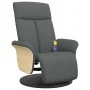 Sillón reclinable de masaje con reposapiés tela gris oscuro de , Sillones - Ref: Foro24-356534, Precio: 282,58 €, Descuento: %