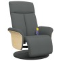 Sillón reclinable de masaje con reposapiés tela gris oscuro de , Sillones - Ref: Foro24-356534, Precio: 234,35 €, Descuento: %