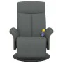 Sillón reclinable de masaje con reposapiés tela gris oscuro de , Sillones - Ref: Foro24-356534, Precio: 282,58 €, Descuento: %