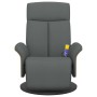 Sillón reclinable de masaje con reposapiés tela gris oscuro de , Sillones - Ref: Foro24-356534, Precio: 234,35 €, Descuento: %