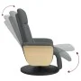 Sillón reclinable de masaje con reposapiés tela gris oscuro de , Sillones - Ref: Foro24-356534, Precio: 282,58 €, Descuento: %