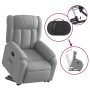 Sillón reclinable elevable de tela gris claro en Sillones | Comprar online en Foru.es