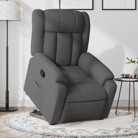 Sillón reclinable elevable de tela gris oscuro en Sillones | Comprar online en Foru.es