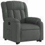 Sillón reclinable elevable de tela gris oscuro en Sillones | Comprar online en Foru.es