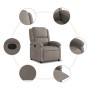 Sillón reclinable de tela gris taupe de , Sillones - Ref: Foro24-371759, Precio: 233,59 €, Descuento: %