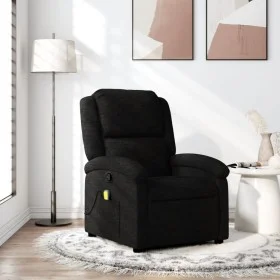 Sillón reclinable de masaje de tela negro de , Sillones - Ref: Foro24-371765, Precio: 205,72 €, Descuento: %