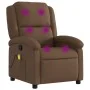 Sillón reclinable con masaje de tela marrón de , Sillones - Ref: Foro24-371767, Precio: 251,50 €, Descuento: %