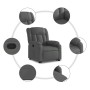Sillón reclinable elevable de tela gris oscuro en Sillones | Comprar online en Foru.es