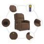 Sillón reclinable con masaje de tela marrón de , Sillones - Ref: Foro24-371767, Precio: 256,30 €, Descuento: %