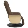Sillón reclinable de masaje con reposapiés tela marrón de , Sillones - Ref: Foro24-356536, Precio: 259,81 €, Descuento: %