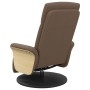 Sillón reclinable de masaje con reposapiés tela marrón de , Sillones - Ref: Foro24-356536, Precio: 231,15 €, Descuento: %