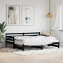 Sofá cama nido madera maciza de pino negro 80x200 cm de , Camas y somieres - Ref: Foro24-836152, Precio: 224,30 €, Descuento: %