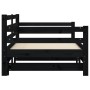 Sofá cama nido madera maciza de pino negro 80x200 cm de , Camas y somieres - Ref: Foro24-836152, Precio: 224,30 €, Descuento: %